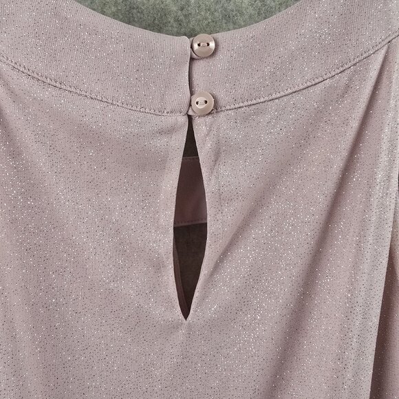 En Focus Studio Pink Sparkle Sleeveless Maxi Dress - Picture 3 of 9